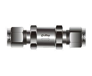D-Pro Rückschlagventil Dk-Lok 10 mm Feder 75 PSI (5,16 bar) Edelstahl